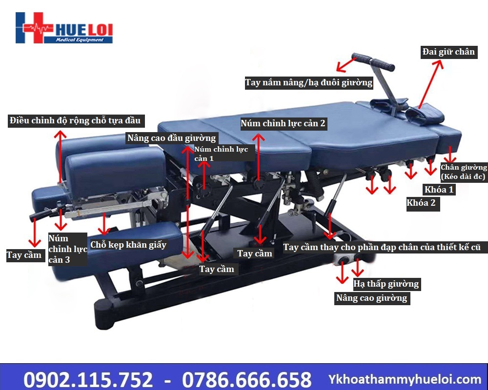 giường tác động cột sống