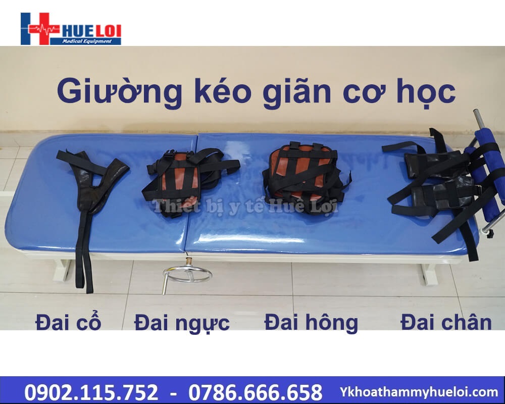 giường kéo giãn cột sống lưng, khung kéo lưng, máy kéo lưng